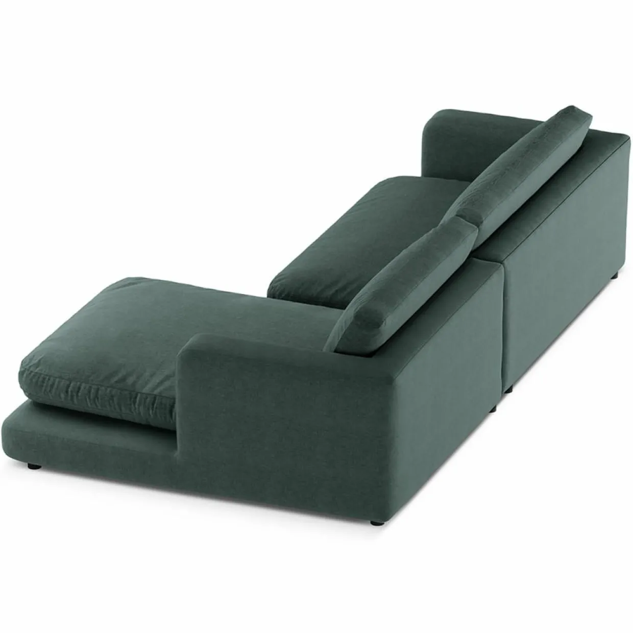 Mazzini Sofas Canapés^Canapé d'angle droit Daphne 4 Places Vert mousse - 270x170x86 cm