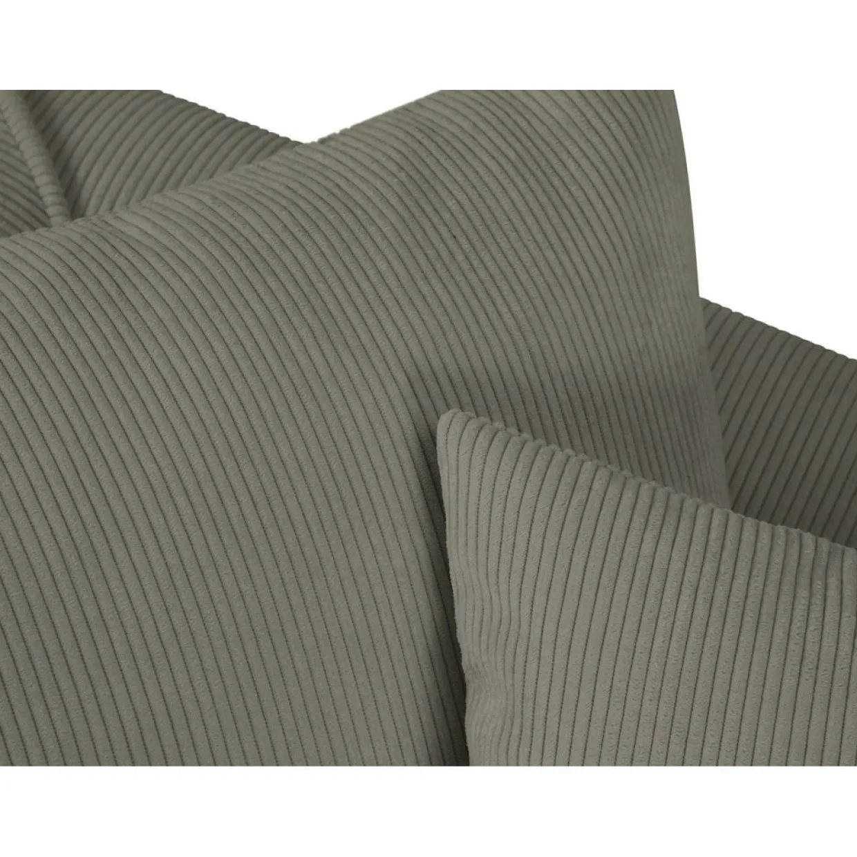 Canapé d'angle Droit Quince Velours côtelé 4 Places gris clair - 221x171x80 cm-Mazzini Sofas Clearance
