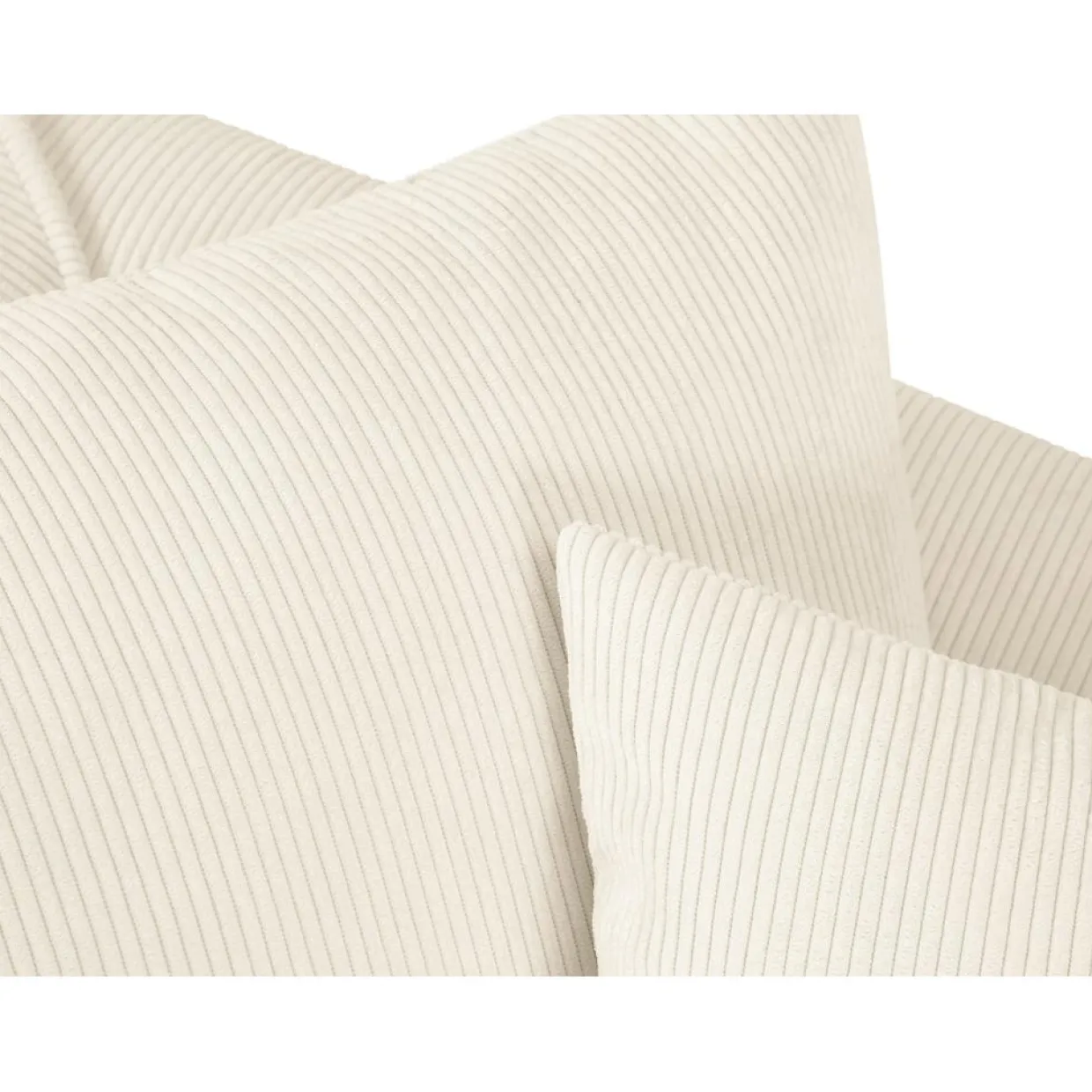 Mazzini Sofas Canapés^Canapé d'angle Droit Quince Velours côtelé 4 Places beige clair - 221x171x80 cm