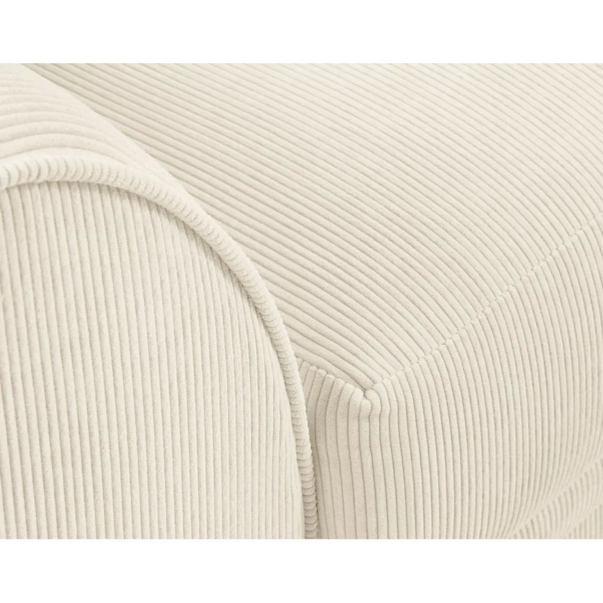 Mazzini Sofas Canapés^Canapé d'angle Droit Quince Velours côtelé 4 Places beige clair - 221x171x80 cm