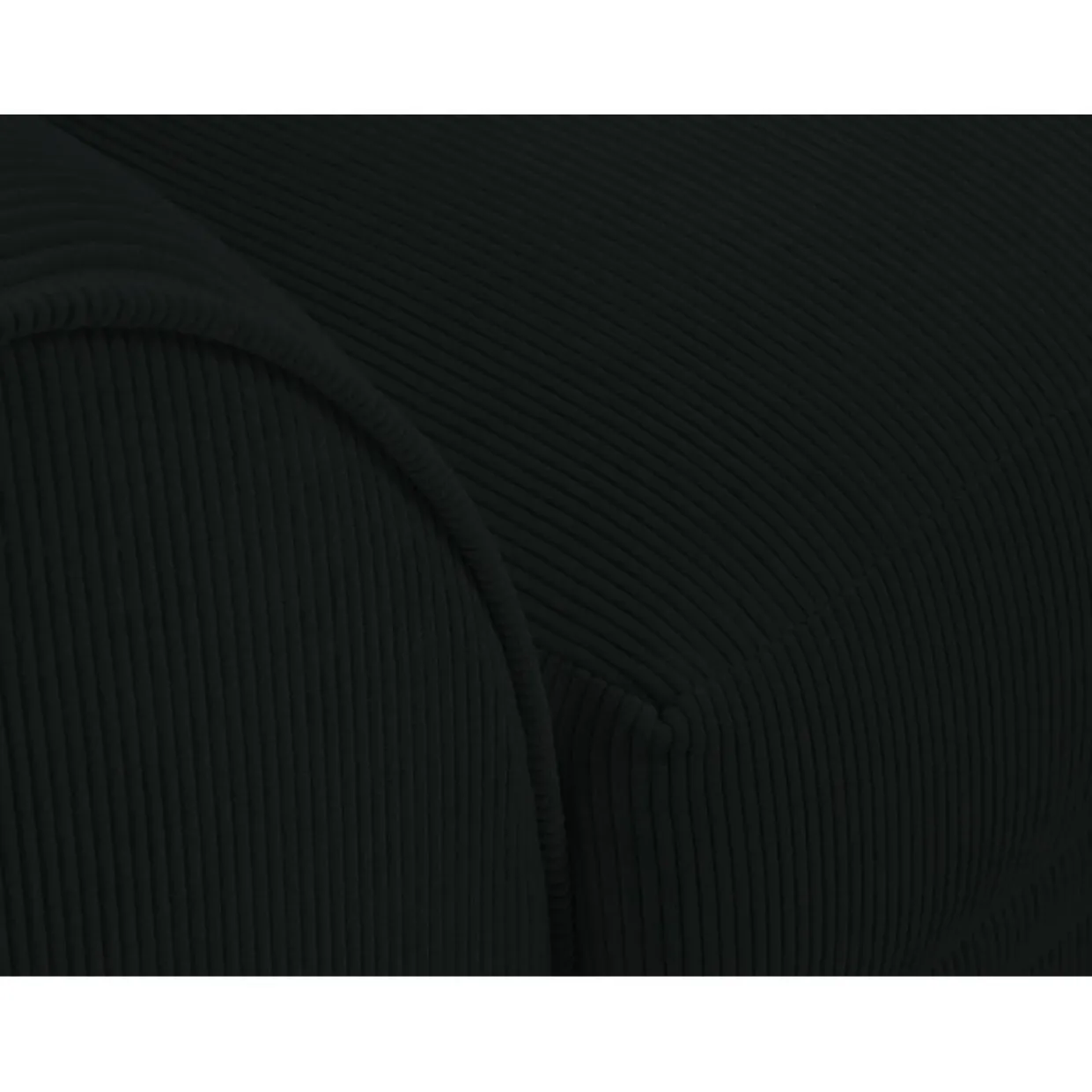 Mazzini Sofas Canapés^Canapé d'angle Droit Quince Velours côtelé 4 Places noir - 221x171x80 cm