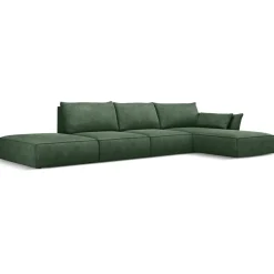 Mazzini Sofas Canapés^Canapé D'Angle Droit Vanda 5 Places 1 vert bouteille - 386x166x85 cm