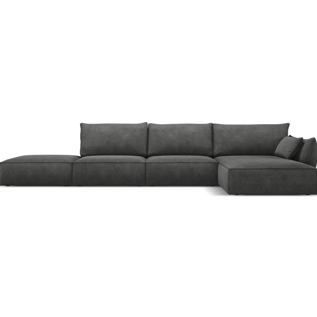 Mazzini Sofas Canapés^Canapé D'Angle Droit Vanda 5 Places 1 gris - 386x166x85 cm