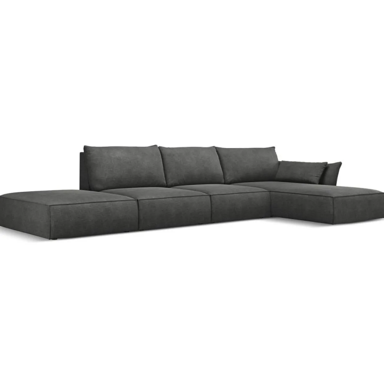Mazzini Sofas Canapés^Canapé D'Angle Droit Vanda 5 Places 1 gris - 386x166x85 cm