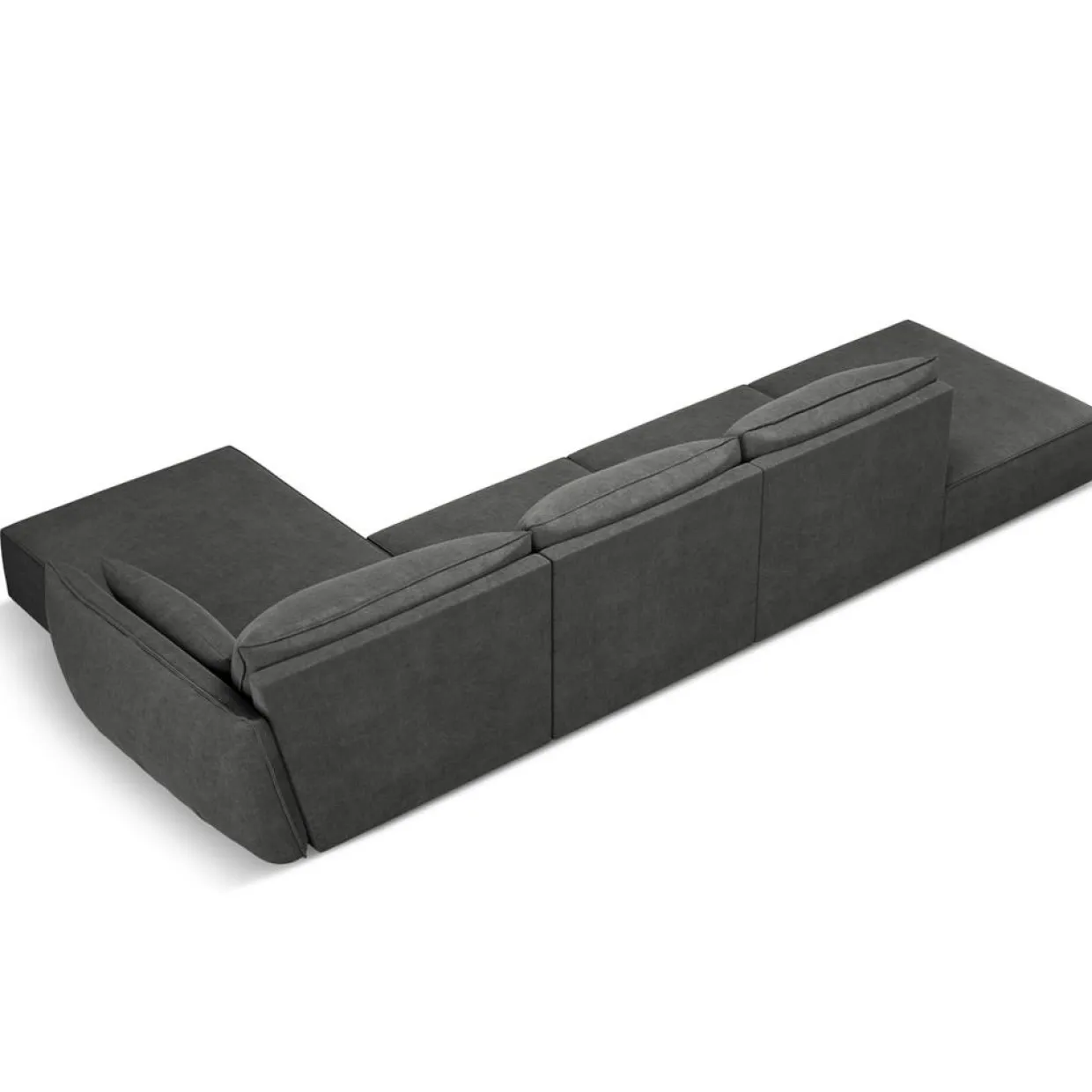 Mazzini Sofas Canapés^Canapé D'Angle Droit Vanda 5 Places 1 gris - 386x166x85 cm