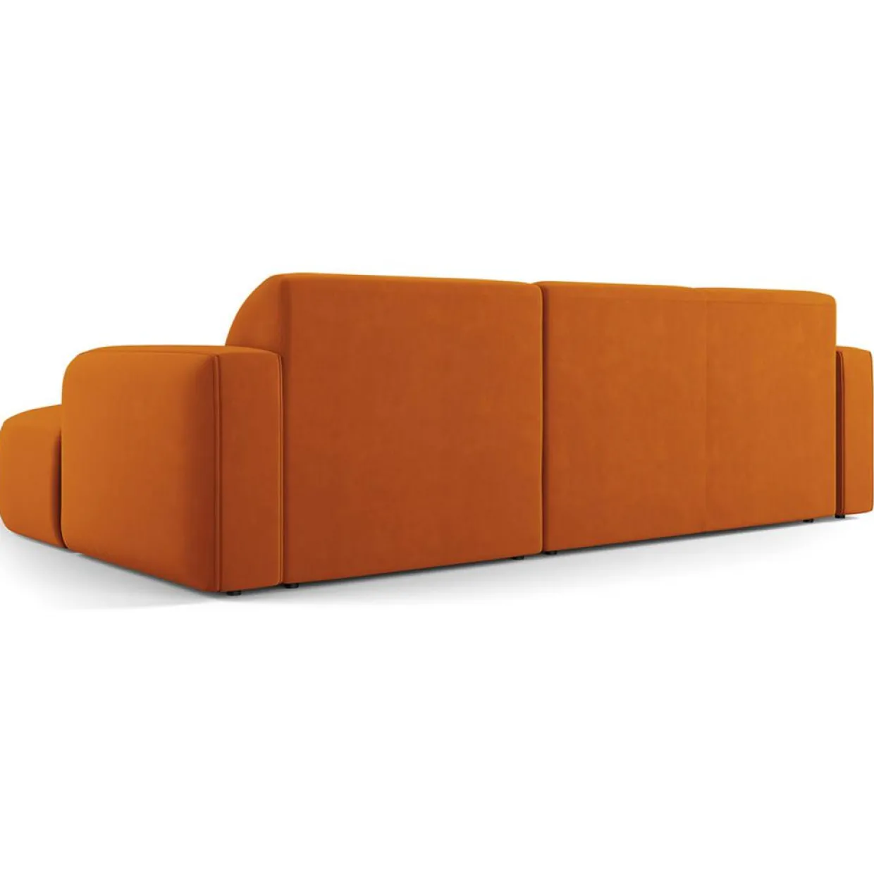 Mazzini Sofas Canapés^Canapé d'angle droit Velours Jasmin 4 Places terracotta - 250x170x72 cm