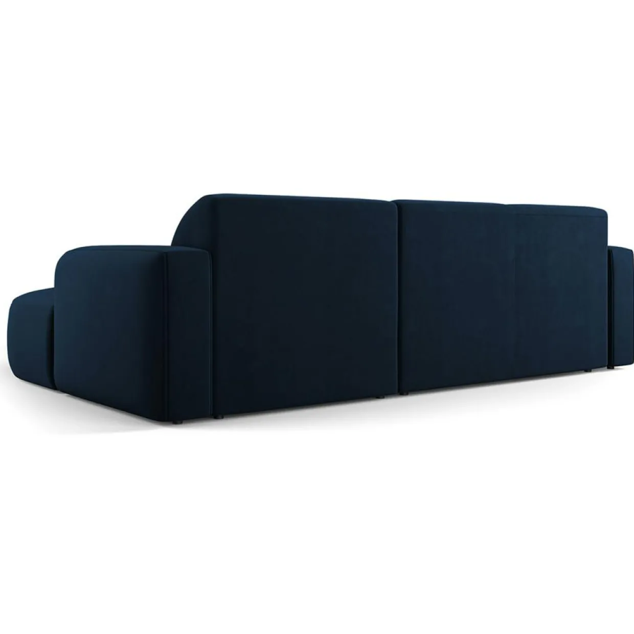 Mazzini Sofas Canapés^Canapé d'angle droit Velours Jasmin 4 Places bleu roi - 250x170x72 cm