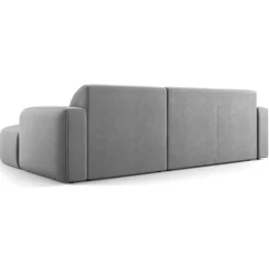 Mazzini Sofas Canapés^Canapé d'angle droit Velours Jasmin 4 Places gris - 250x170x72 cm