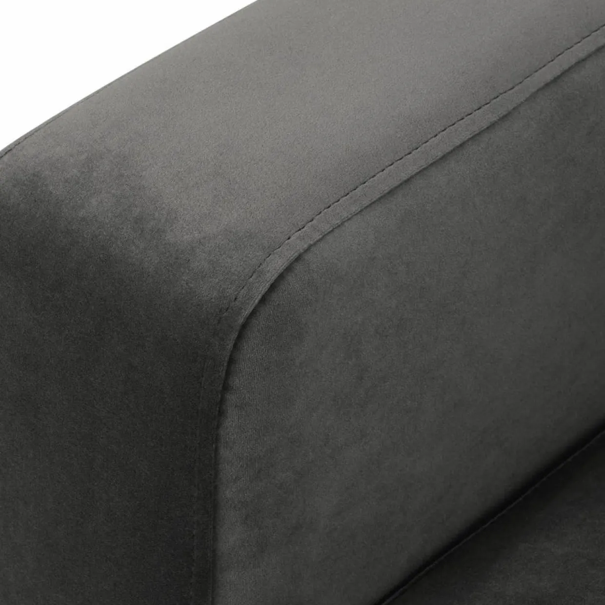 Mazzini Sofas Canapés^Canapé d'angle Droit Velours Venus 5 Places gris - 254x185x90 cm