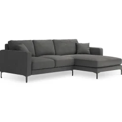 Mazzini Sofas Canapés^Canapé d'angle Droit Venus 4 Places gris foncé - 248x160x90 cm
