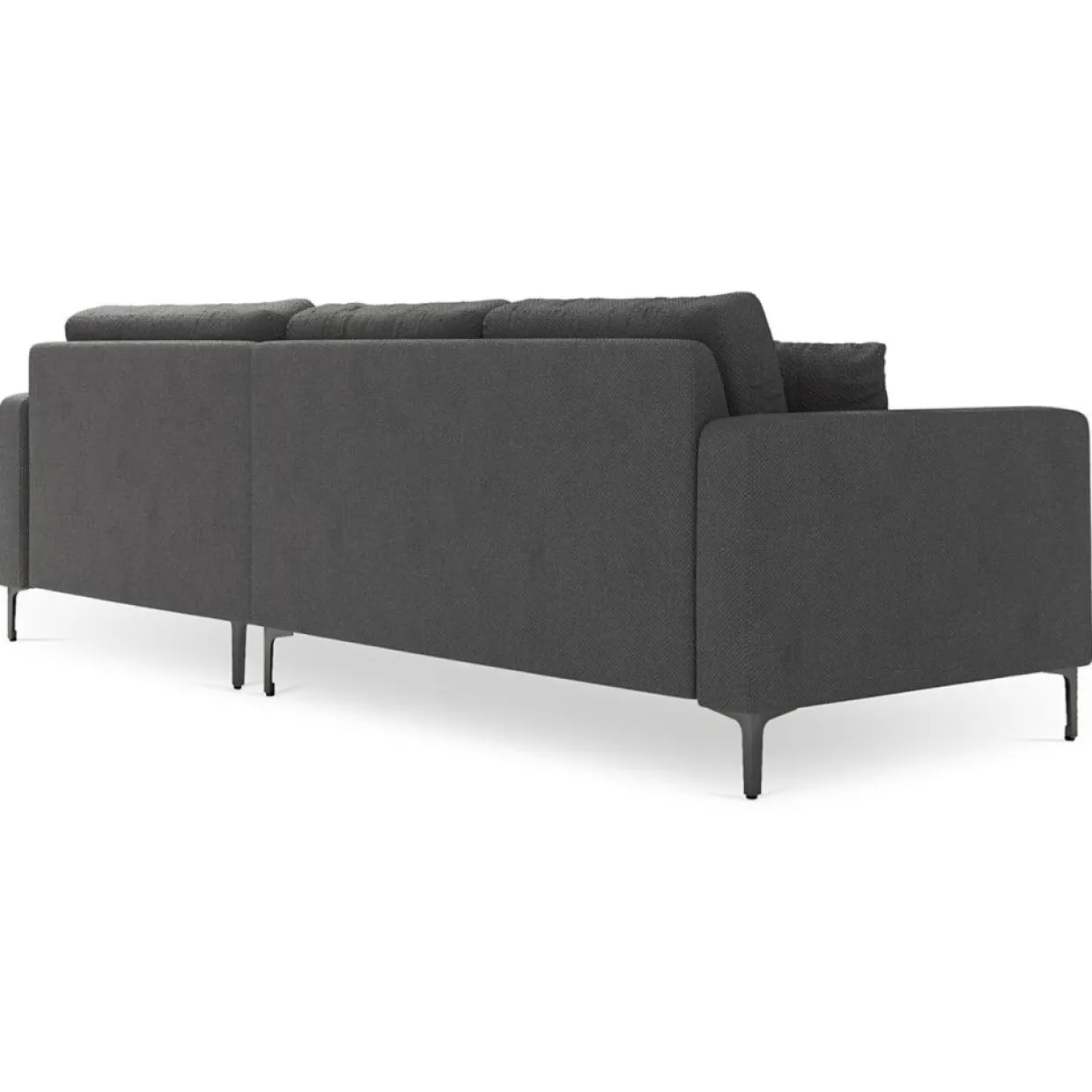 Mazzini Sofas Canapés^Canapé d'angle Droit Venus 4 Places gris foncé - 248x160x90 cm