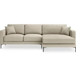 Mazzini Sofas Canapés^Canapé d'angle Droit Venus 4 Places beige - 248x160x90 cm