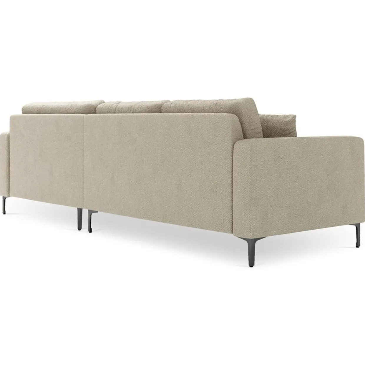 Mazzini Sofas Canapés^Canapé d'angle Droit Venus 4 Places beige - 248x160x90 cm