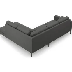 Canapé d'angle Droit Venus 5 Places gris foncé - 254x185x90 cm-Mazzini Sofas Hot