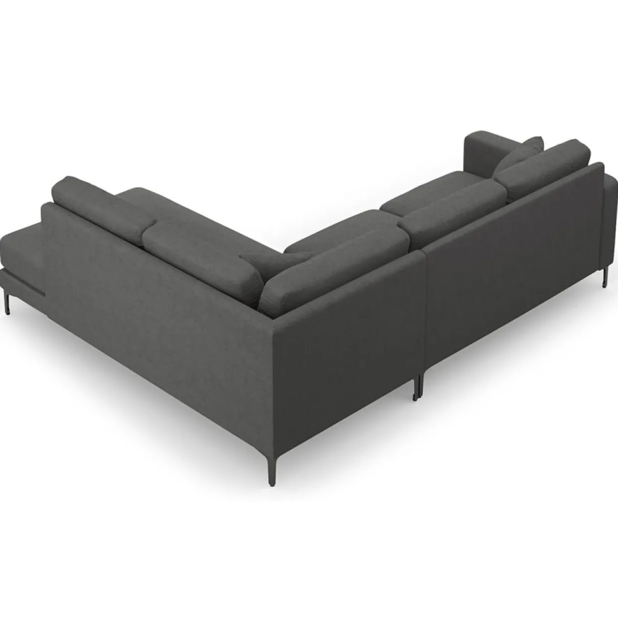 Canapé d'angle Droit Venus 5 Places gris foncé - 254x185x90 cm-Mazzini Sofas Hot