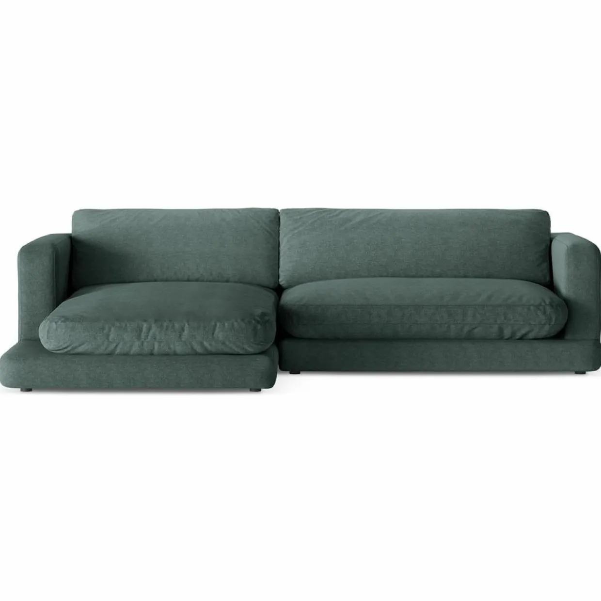 Mazzini Sofas Canapés^Canapé d'angle Gauche Daphne 4 Places Vert mousse - 270x170x86 cm