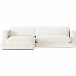 Mazzini Sofas Canapés^Canapé d'angle Gauche Daphne 4 Places Ivoire - 270x170x86 cm