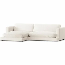 Mazzini Sofas Canapés^Canapé d'angle Gauche Daphne 4 Places Ivoire - 270x170x86 cm