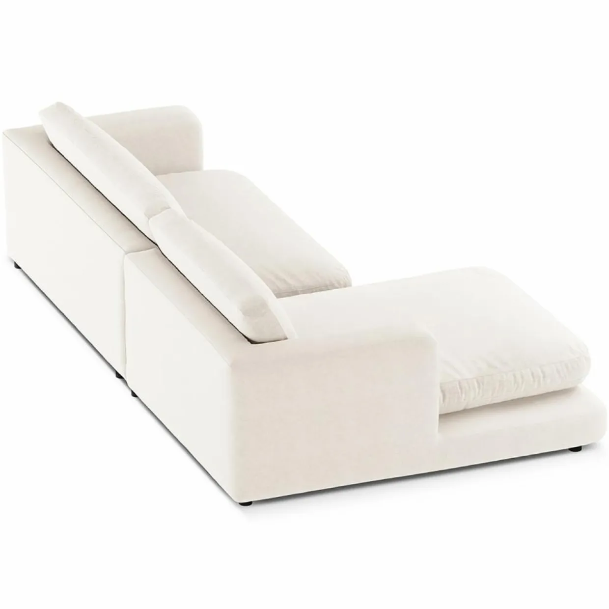Mazzini Sofas Canapés^Canapé d'angle Gauche Daphne 4 Places Ivoire - 270x170x86 cm