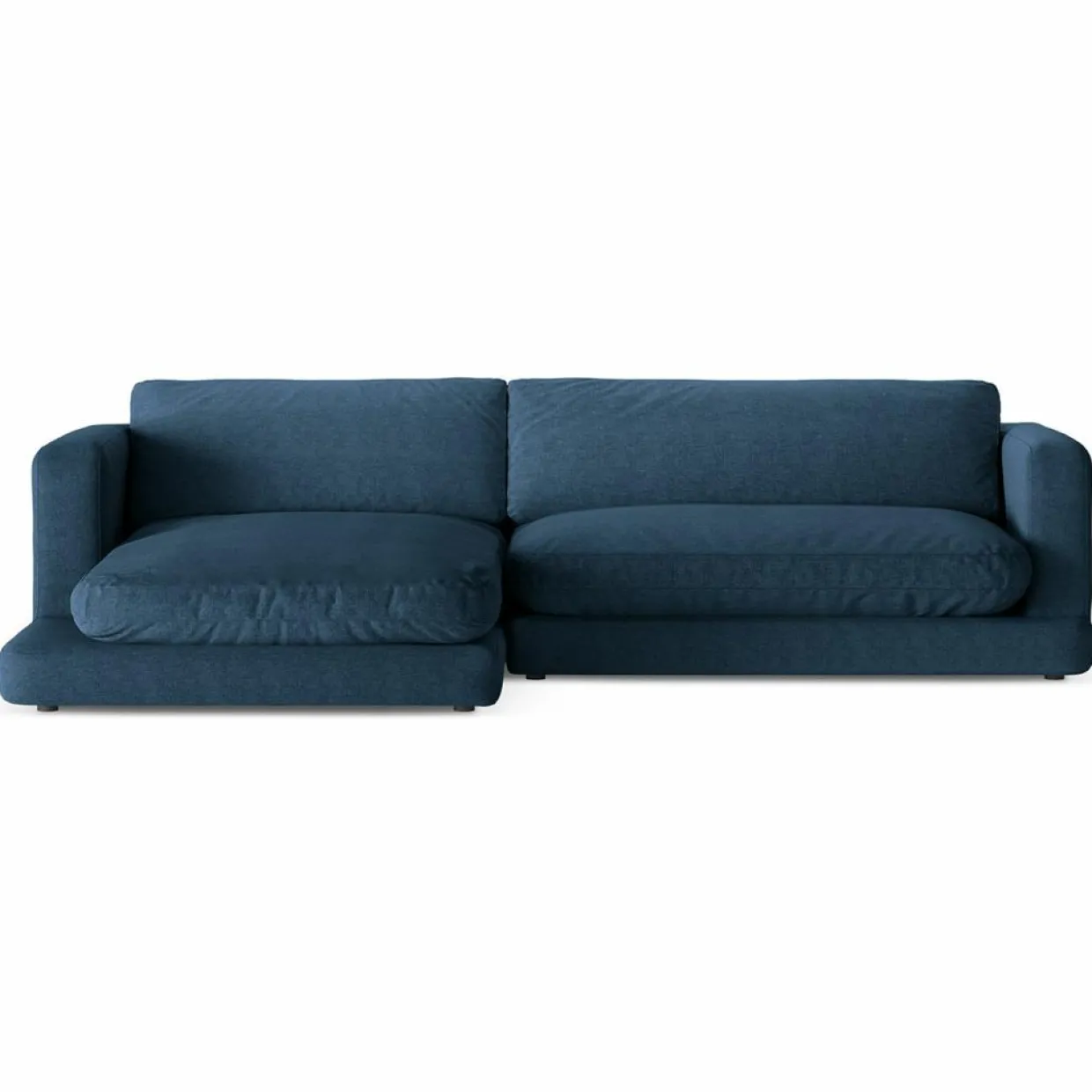 Canapé d'angle Gauche Daphne 4 Places Bleu Marine - 270x170x86 cm-Mazzini Sofas