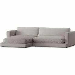 Canapé d'angle Gauche Daphne 4 Places Gris chaud - 270x170x86 cm-Mazzini Sofas Sale