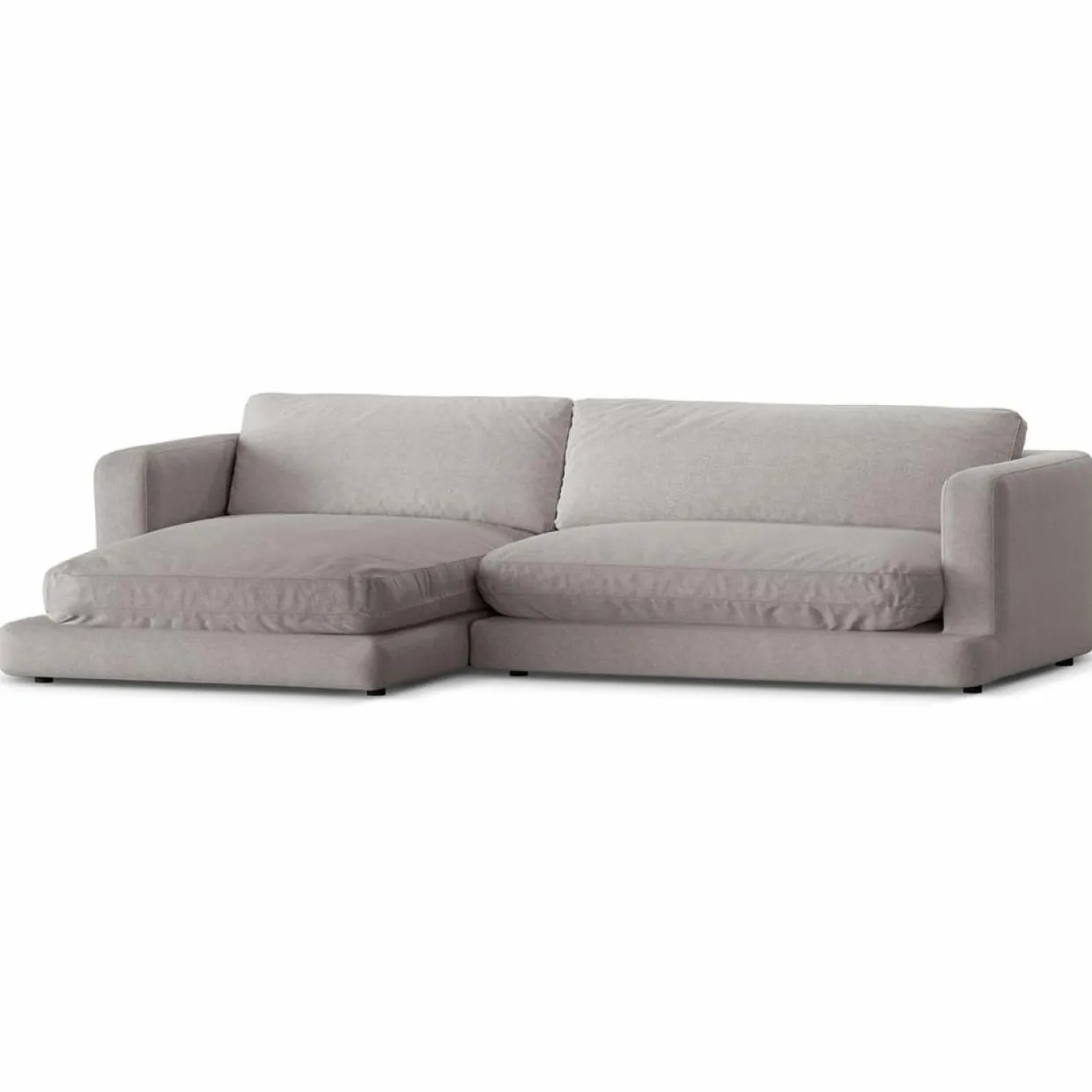 Canapé d'angle Gauche Daphne 4 Places Gris chaud - 270x170x86 cm-Mazzini Sofas Sale