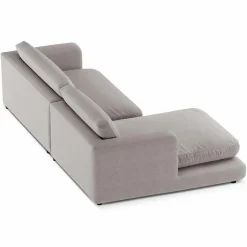 Canapé d'angle Gauche Daphne 4 Places Gris chaud - 270x170x86 cm-Mazzini Sofas Sale