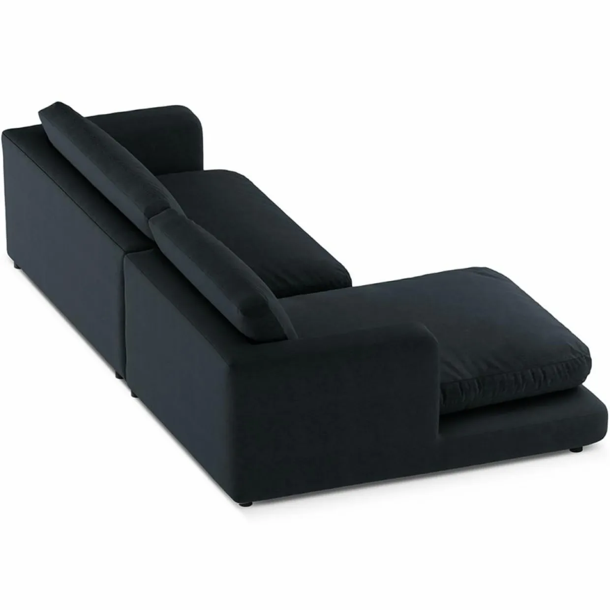 Canapé d'angle Gauche Daphne 4 Places Noir - 270x170x86 cm-Mazzini Sofas