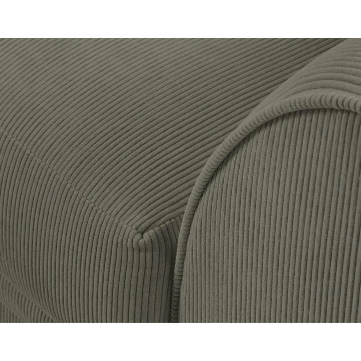 Mazzini Sofas Canapés^Canapé d'angle Gauche Quince Velours côtelé 4 Places gris clair - 221x171x80 cm