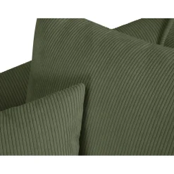 Mazzini Sofas Canapés^Canapé d'angle Gauche Quince Velours côtelé 4 Places vert - 221x171x80 cm