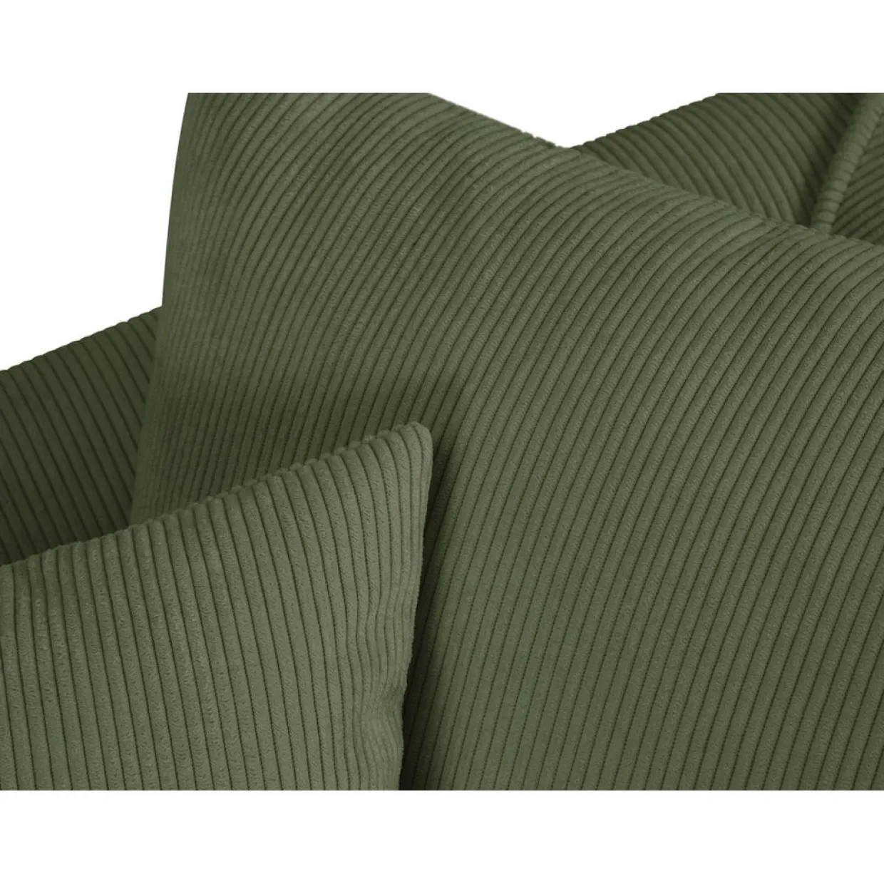 Mazzini Sofas Canapés^Canapé d'angle Gauche Quince Velours côtelé 4 Places vert - 221x171x80 cm