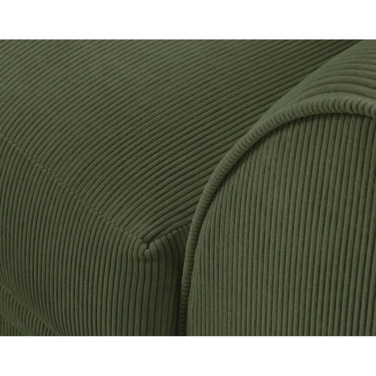 Mazzini Sofas Canapés^Canapé d'angle Gauche Quince Velours côtelé 4 Places vert - 221x171x80 cm