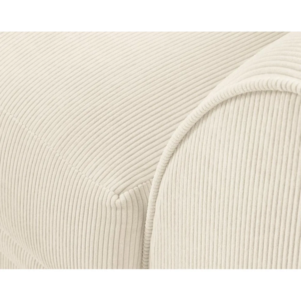 Canapé d'angle Gauche Quince Velours côtelé 4 Places beige clair - 221x171x80 cm-Mazzini Sofas Clearance