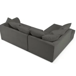Mazzini Sofas Canapés^Canapé d'angle gauche Quince 4 Places gris foncé - 221x171x80 cm