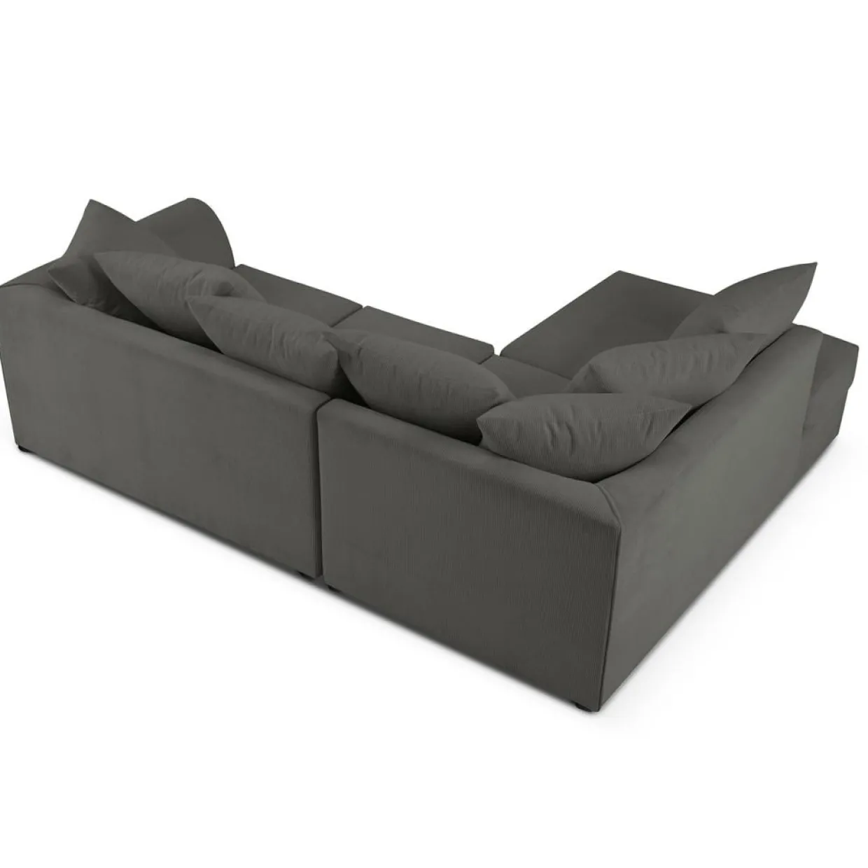 Mazzini Sofas Canapés^Canapé d'angle gauche Quince 4 Places gris foncé - 221x171x80 cm
