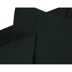 Canapé d'angle Gauche Quince Velours côtelé 4 Places noir - 221x171x80 cm-Mazzini Sofas Clearance