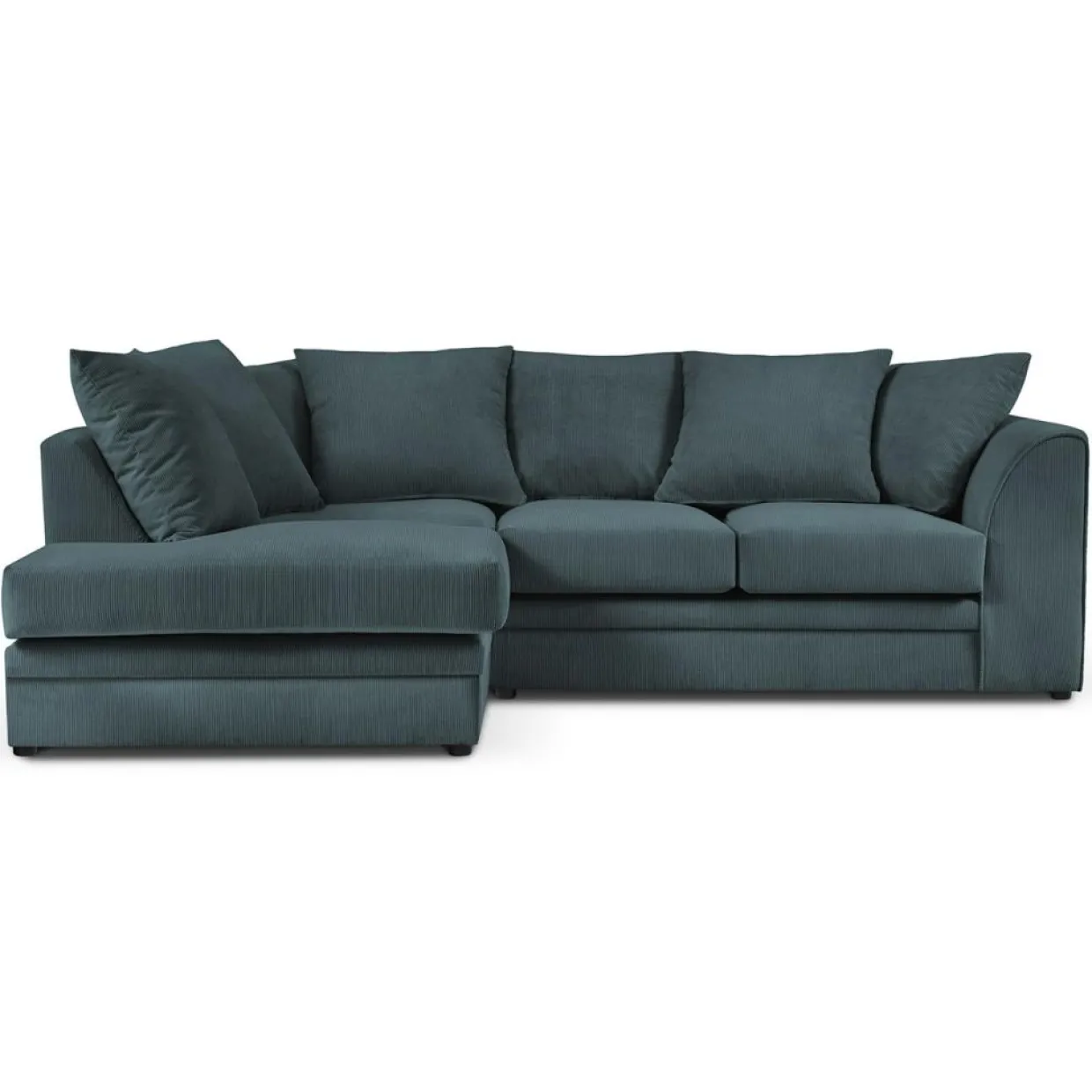 Mazzini Sofas Canapés^Canapé d'angle gauche Quince 4 Places bleu - 221x171x80 cm