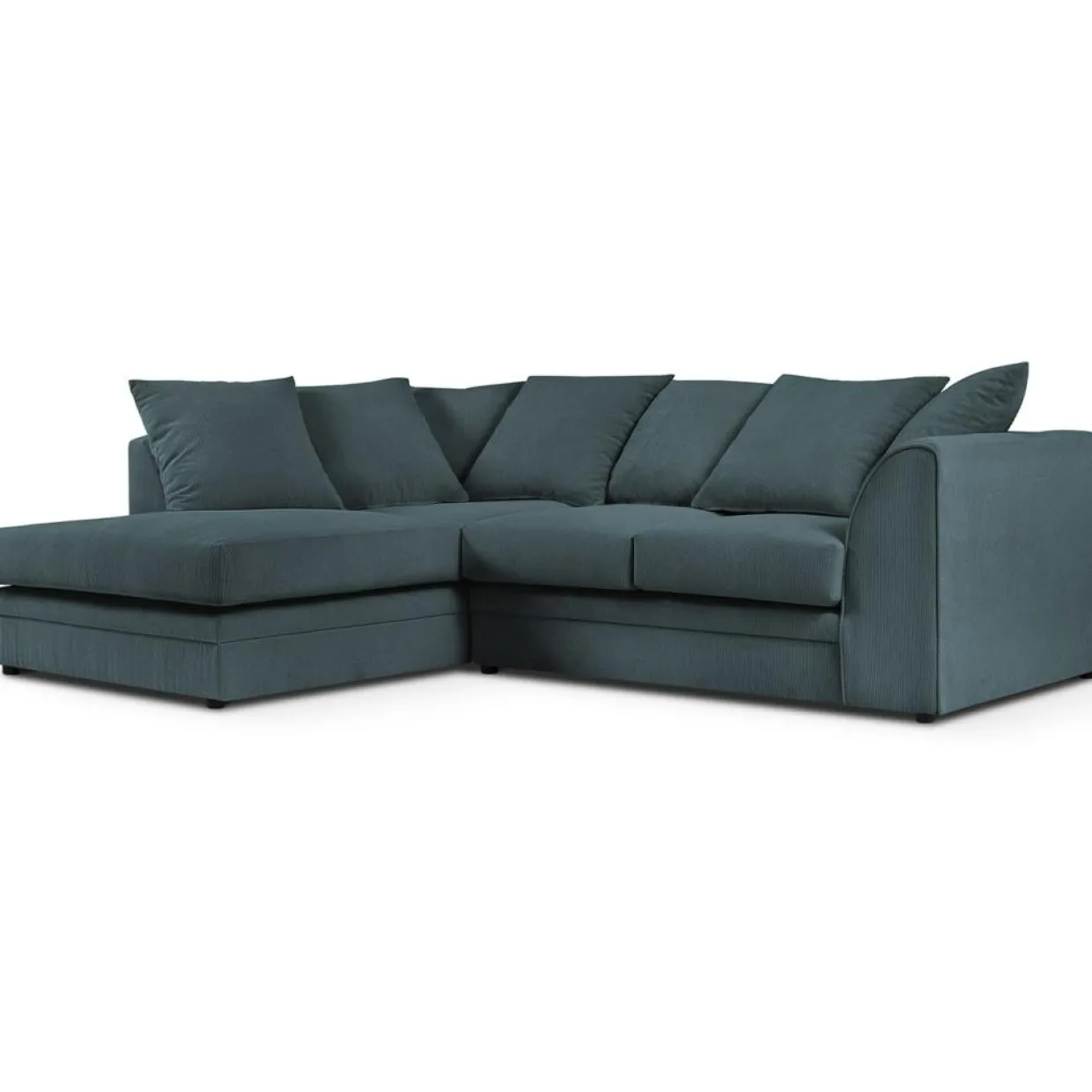 Mazzini Sofas Canapés^Canapé d'angle gauche Quince 4 Places bleu - 221x171x80 cm