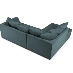 Mazzini Sofas Canapés^Canapé d'angle gauche Quince 4 Places bleu - 221x171x80 cm