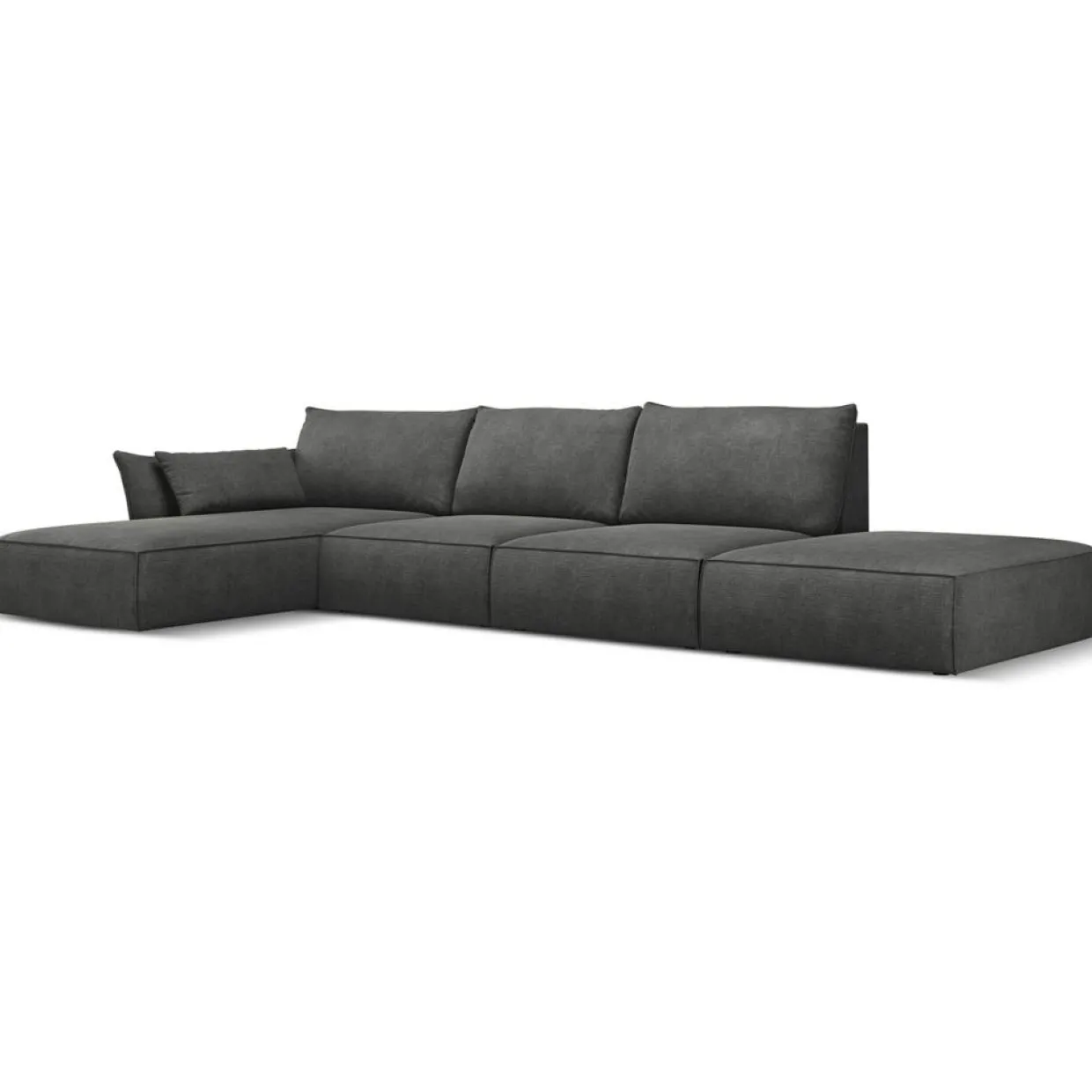 Mazzini Sofas Canapés^Canapé D'Angle Gauche Vanda 5 Places 1 gris - 386x166x85 cm