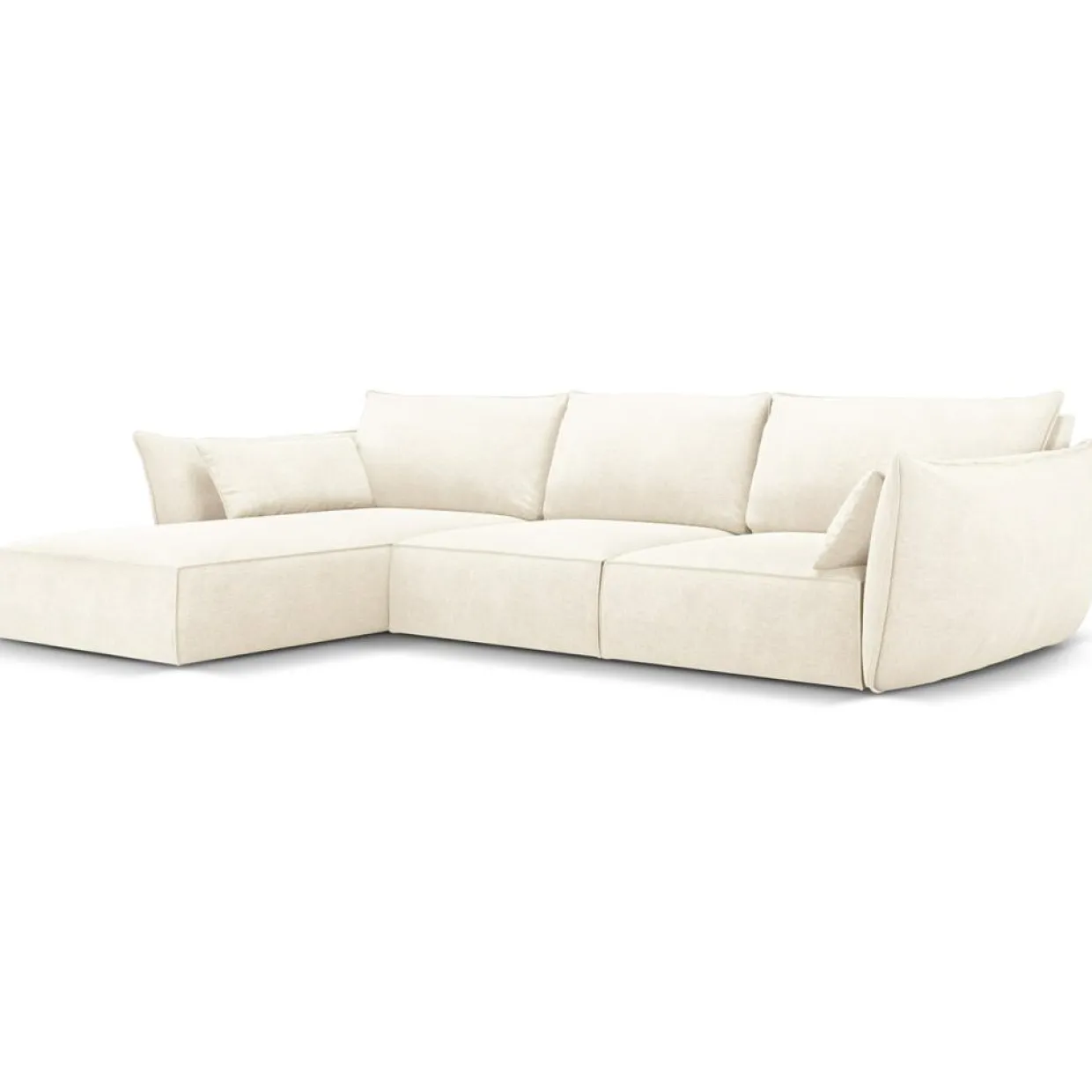 Canapé D'Angle Gauche Vanda 5 Places 2 beige clair - 208x166x85 cm-Mazzini Sofas Sale
