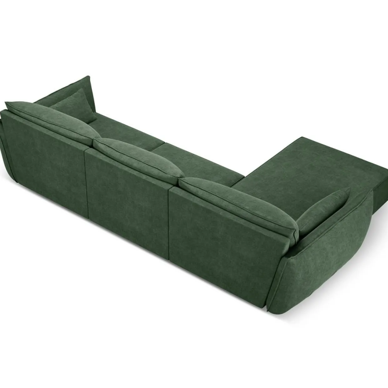 Mazzini Sofas Canapés^Canapé D'Angle Gauche Vanda 5 Places 2 vert bouteille - 208x166x85 cm