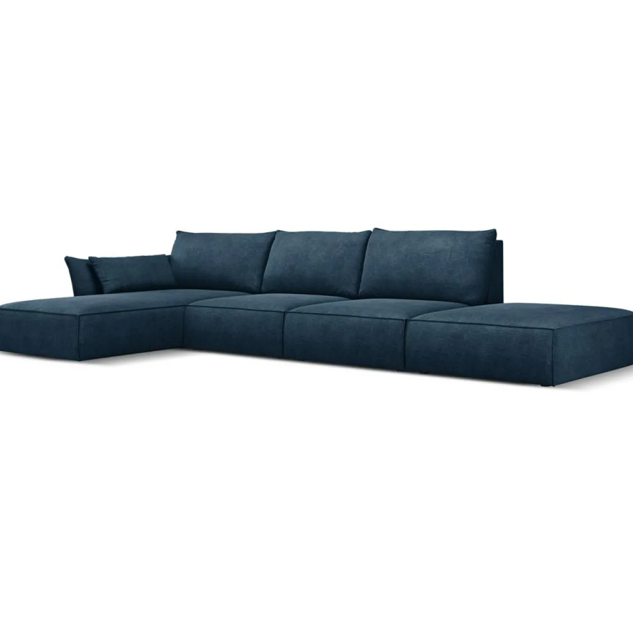 Canapé D'Angle Gauche Vanda 5 Places 1 bleu roi - 386x166x85 cm-Mazzini Sofas