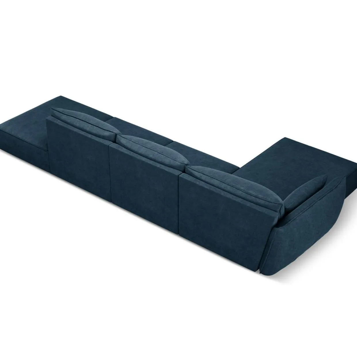Canapé D'Angle Gauche Vanda 5 Places 1 bleu roi - 386x166x85 cm-Mazzini Sofas