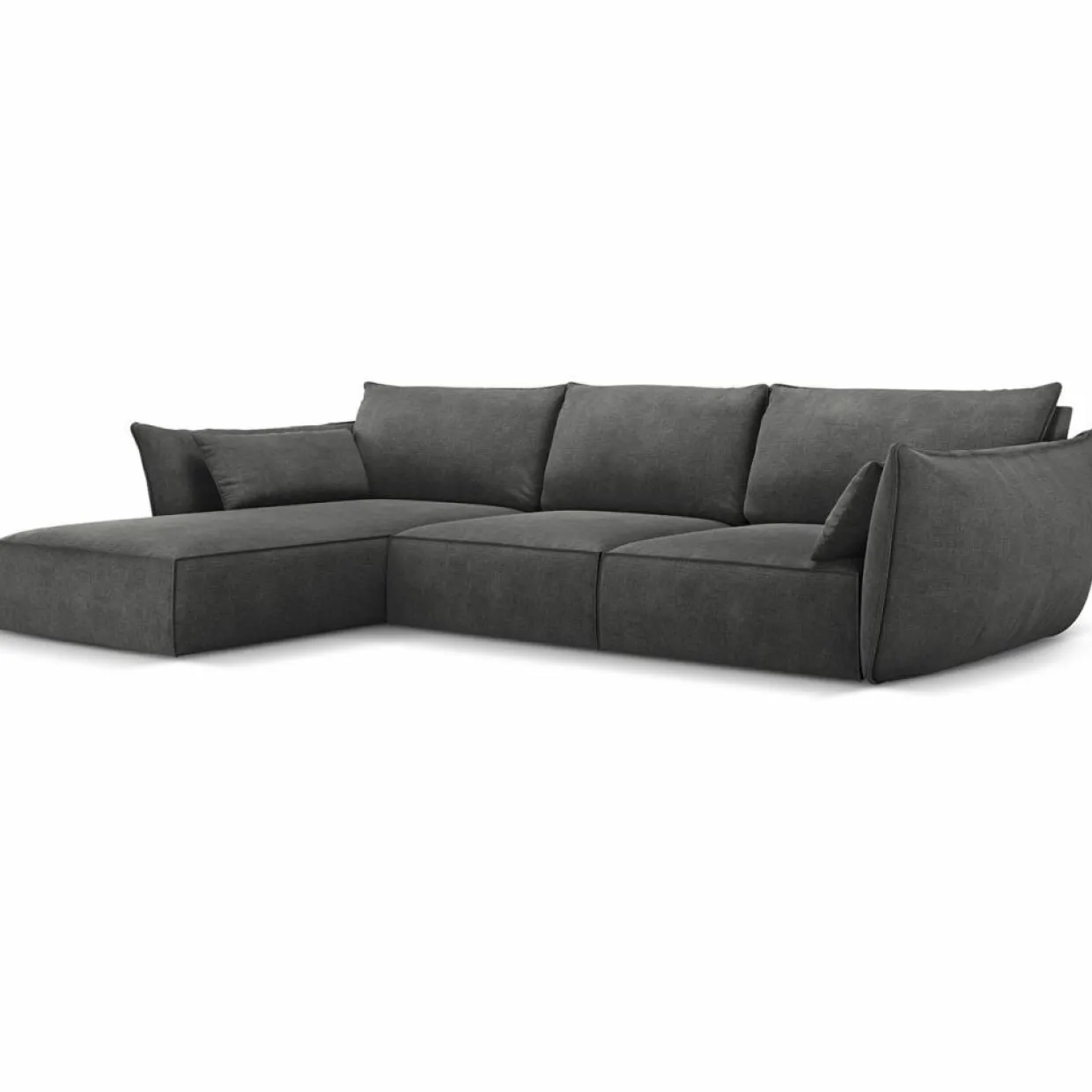 Mazzini Sofas Canapés^Canapé D'Angle Gauche Vanda 5 Places 2 gris - 208x166x85 cm