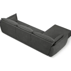 Mazzini Sofas Canapés^Canapé D'Angle Gauche Vanda 5 Places 2 gris - 208x166x85 cm