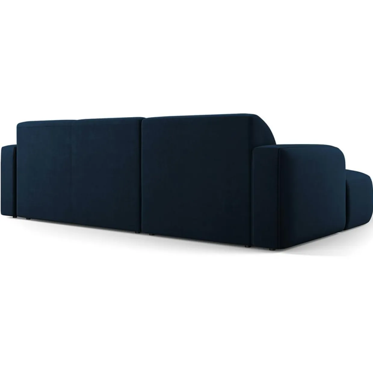 Mazzini Sofas Canapés^Canapé d'angle gauche Velours Jasmin 4 Places bleu roi - 250x170x72 cm