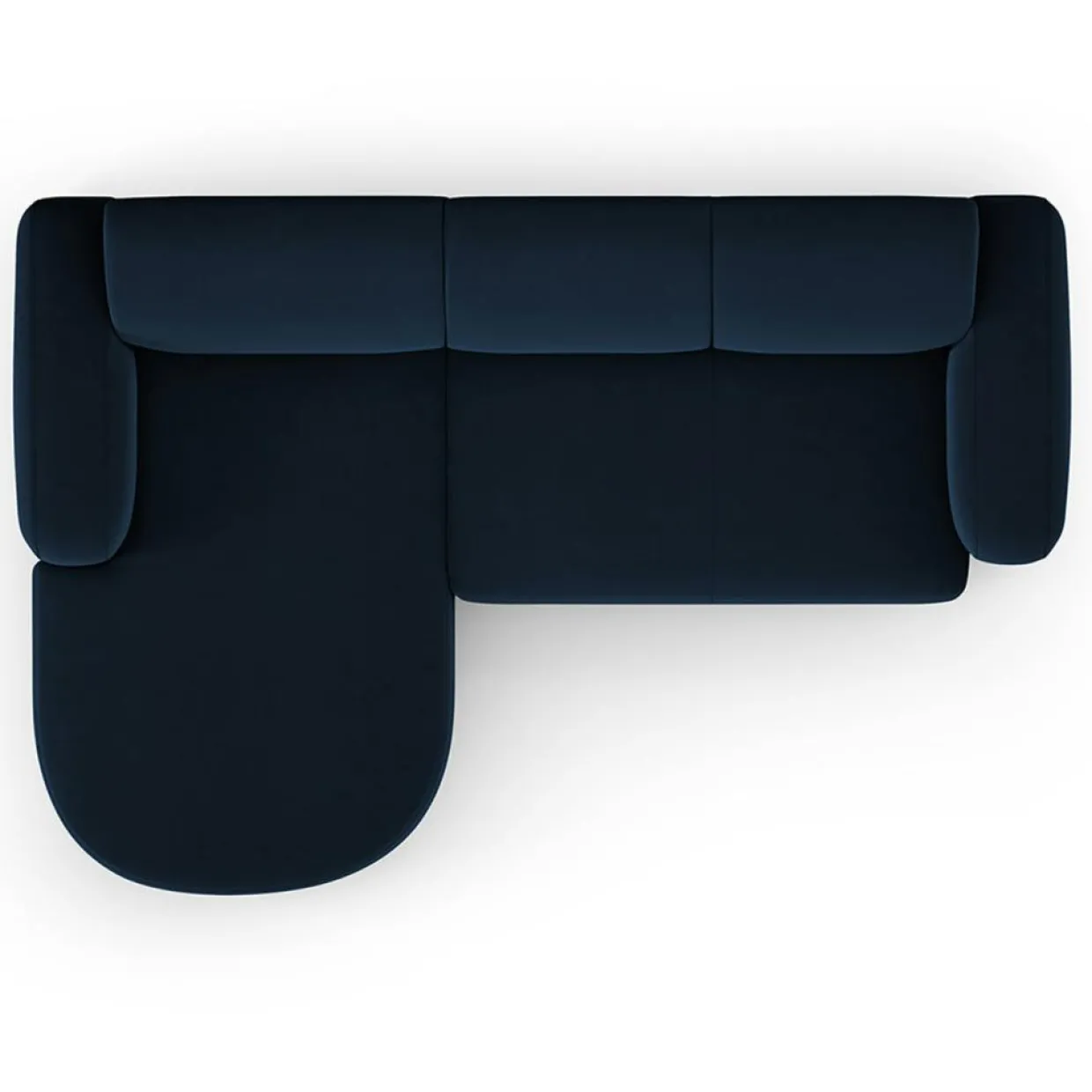 Mazzini Sofas Canapés^Canapé d'angle gauche Velours Jasmin 4 Places bleu roi - 250x170x72 cm