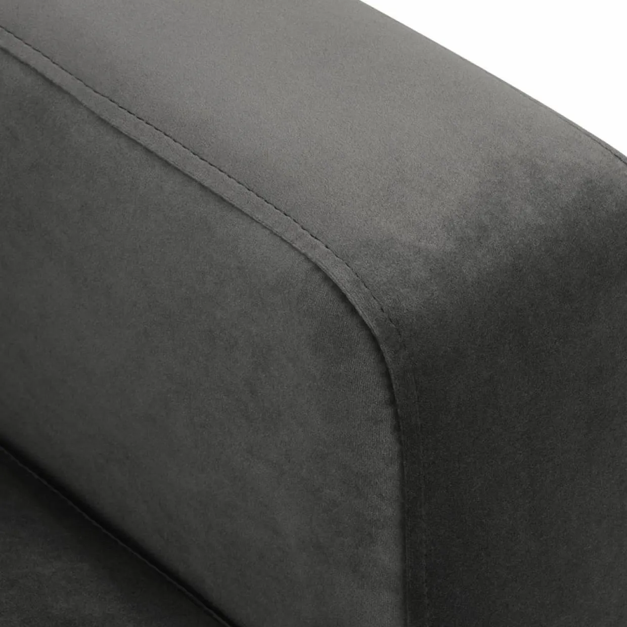 Canapé d'angle Gauche Velours Venus 5 Places gris - 254x185x90 cm-Mazzini Sofas New