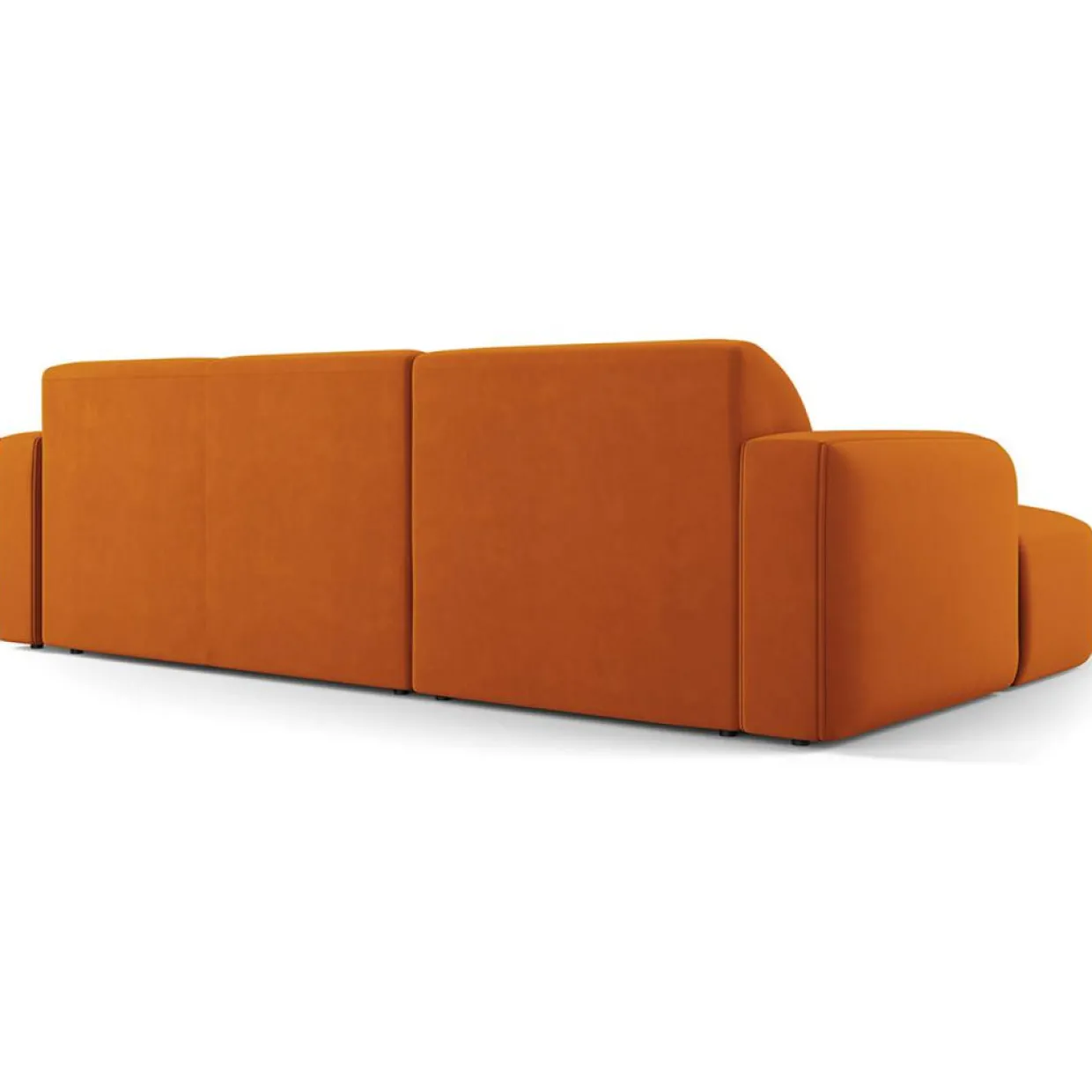 Mazzini Sofas Canapés^Canapé d'angle gauche Velours Jasmin 4 Places terracotta - 250x170x72 cm